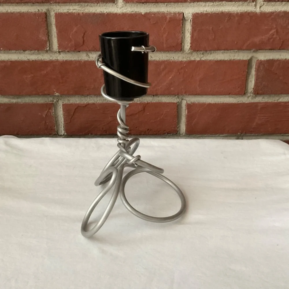 •Handmade Metal Spiral Design Candle Holder NWOT